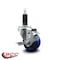 Service Caster 3'' Blue Poly Swivel 1-1/8'' Expanding Stem Caster with Brake SCC-EX20S314-PPUB-BLUE-TLB-118 - alternate 4